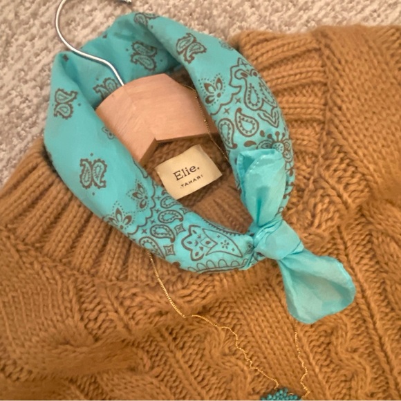 Camel Cable Knit Sweater by Elie Tahari - Picture 4 of 9